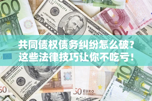 北京共同债权债务纠纷怎么破？这些法律技巧让你不吃亏！