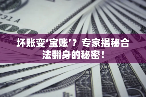 北京坏账变‘宝账’？专家揭秘合法翻身的秘密！