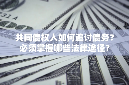北京共同债权人如何追讨债务？必须掌握哪些法律途径？