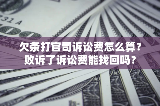 北京欠条打官司诉讼费怎么算？败诉了诉讼费能找回吗？